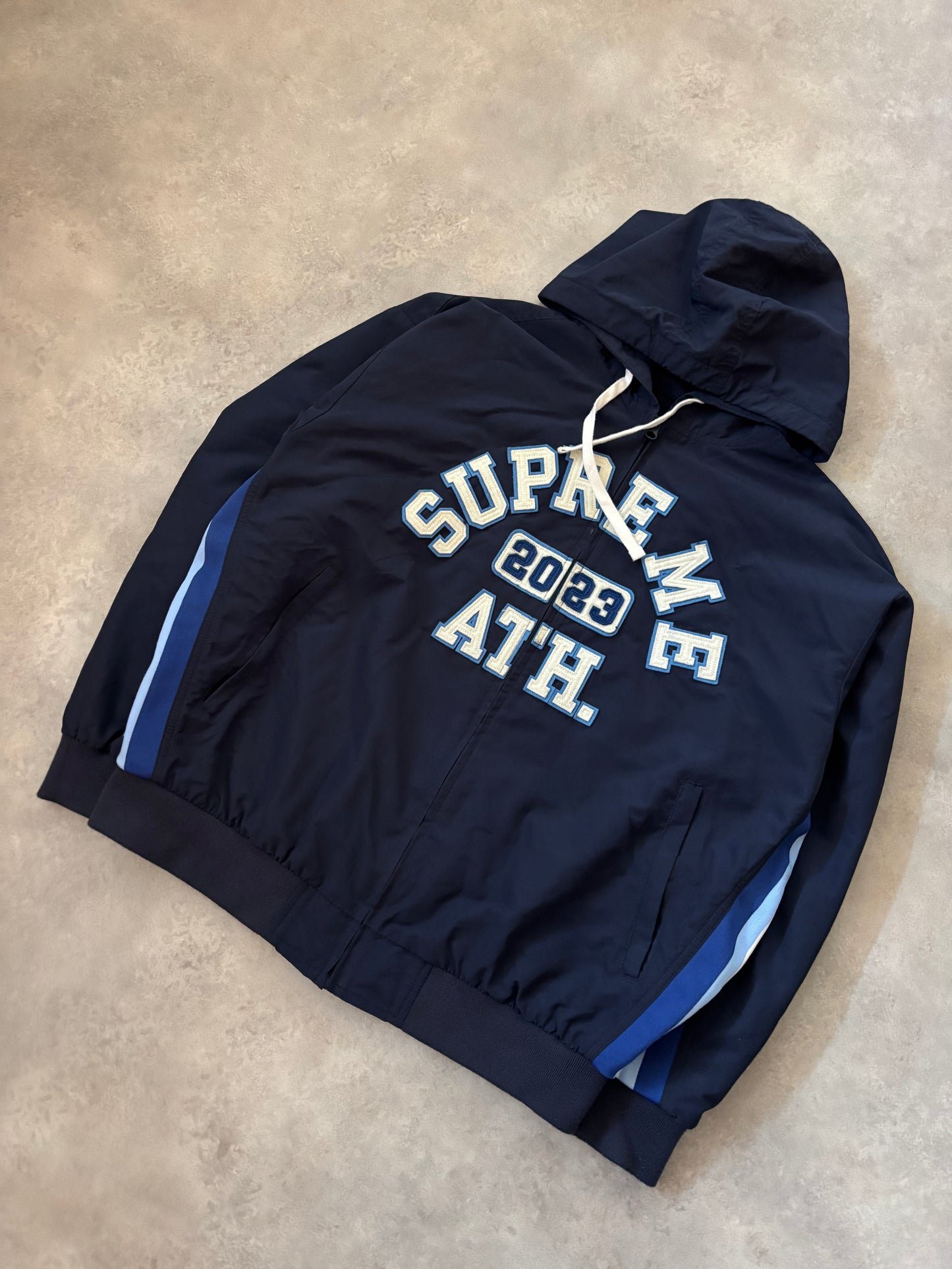 Supreme Appliqué Hooded Track Jacket (Str. M)