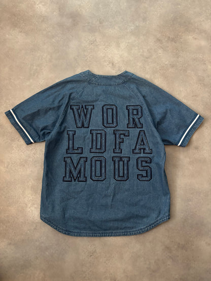 Supreme Denim Baseball Jersey (Str. M)