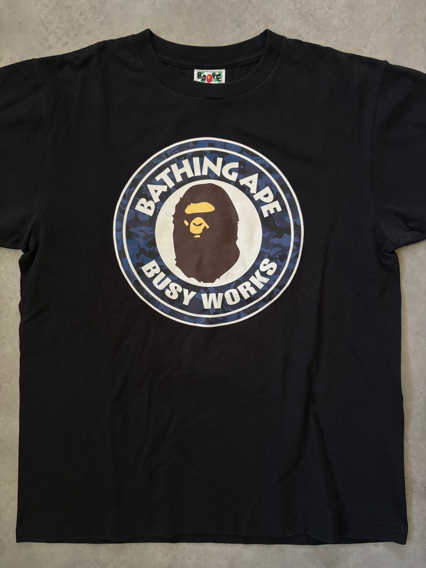 A Bathing Ape Blue Camo Busy Works (Str. M)