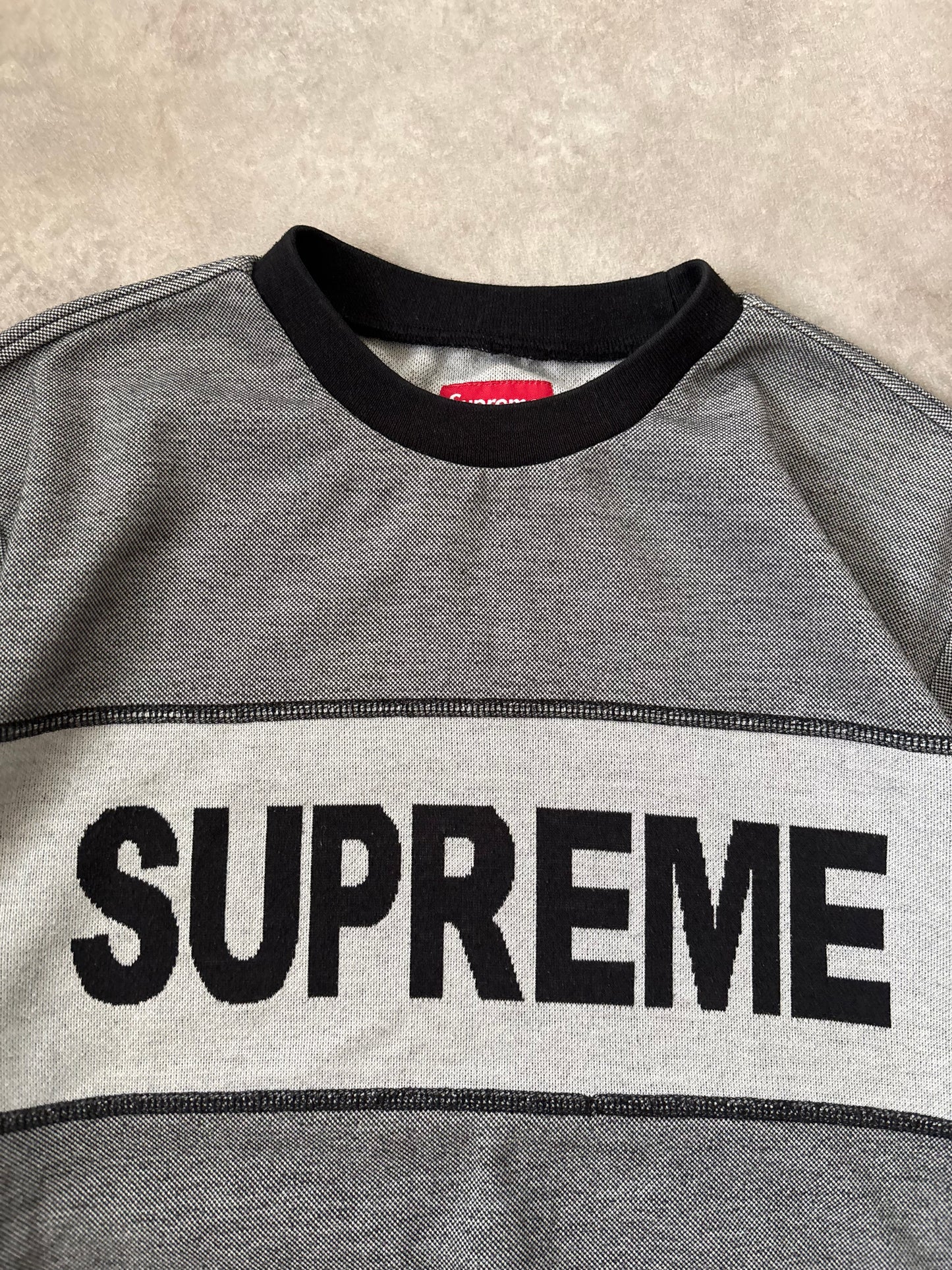 Supreme Tonal Stripe Logo Crewneck (Str. M)
