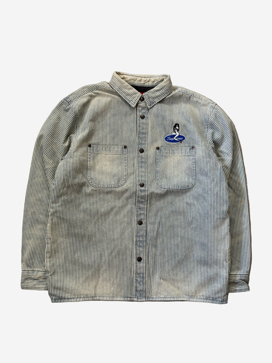 Supreme Quilted Lined Denim Snap Shirt (Str. M)