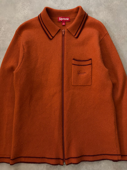 Supreme Zip Up Polo Sweater (Str. L)