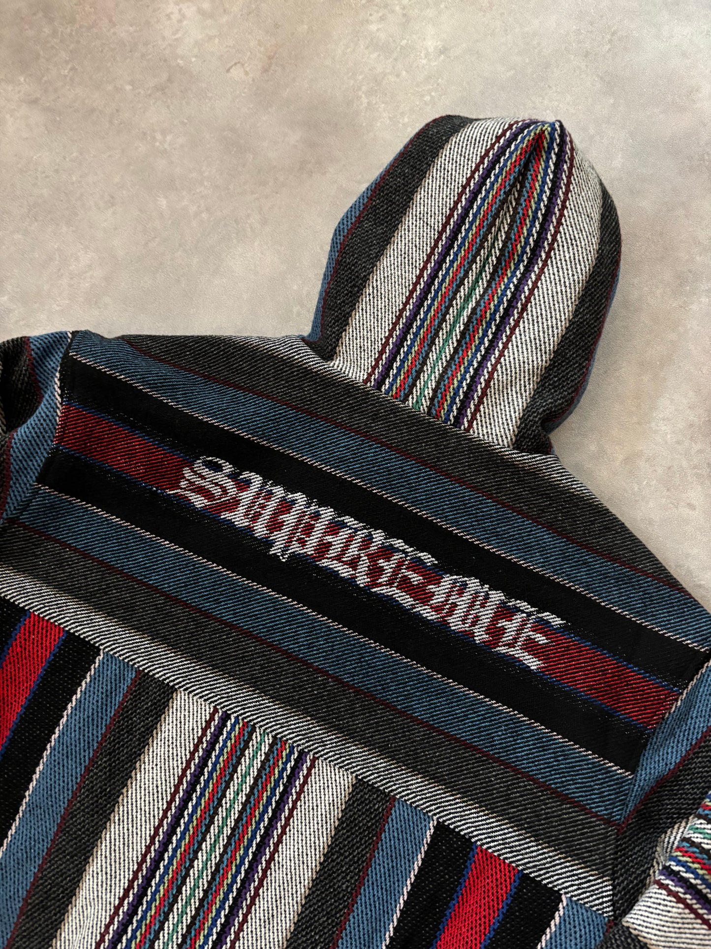 Supreme Woven Stripe Hooded Jacket (Str. M)