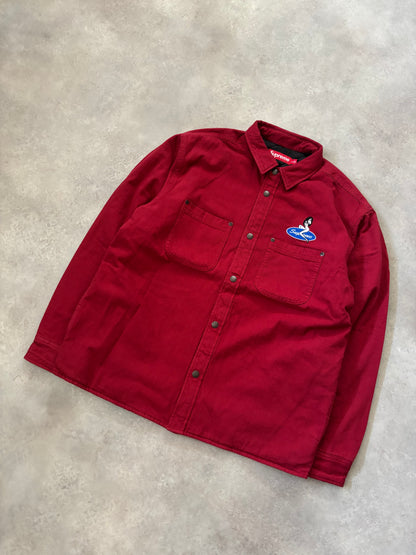 Supreme Quilted Lined Denim Snap Shirt (Str. M)