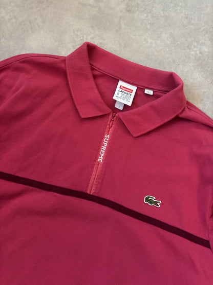 Supreme LACOSTE Pique Zip L/S Polo (Str. L)