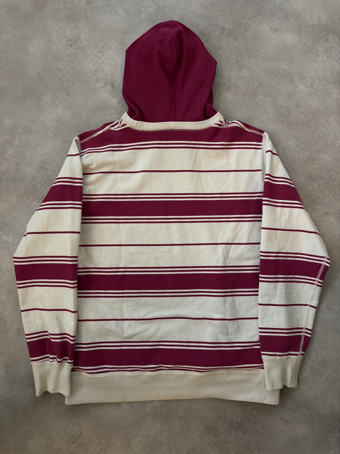 Supreme Striped Hooded Crewneck (Str. M)