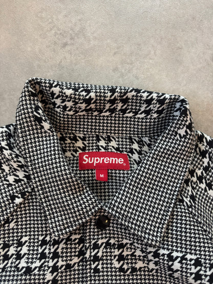 Supreme Houndstooth Logos Snap Front Jacket (Str. M)