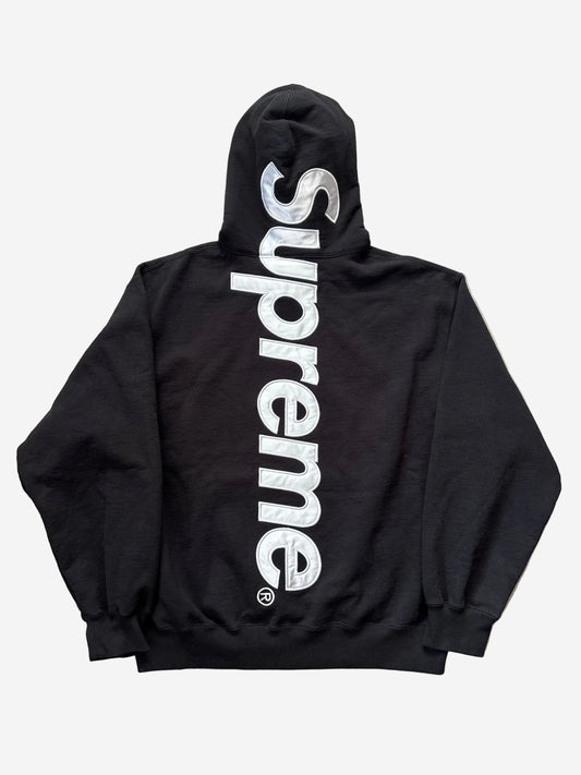 Supreme Satin Applique Hooded Sweatshirt (Str. L)