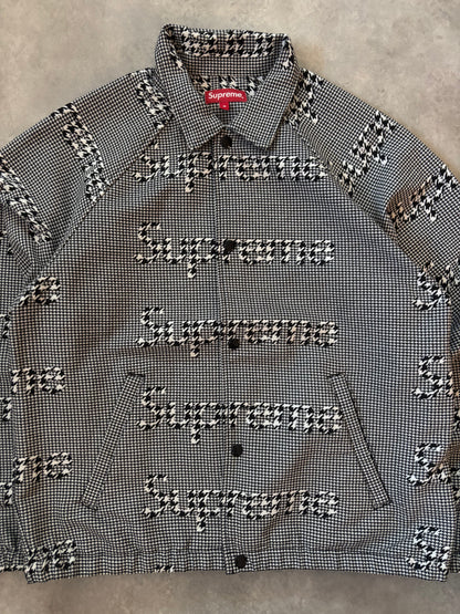 Supreme Houndstooth Logos Snap Front Jacket (Str. M)