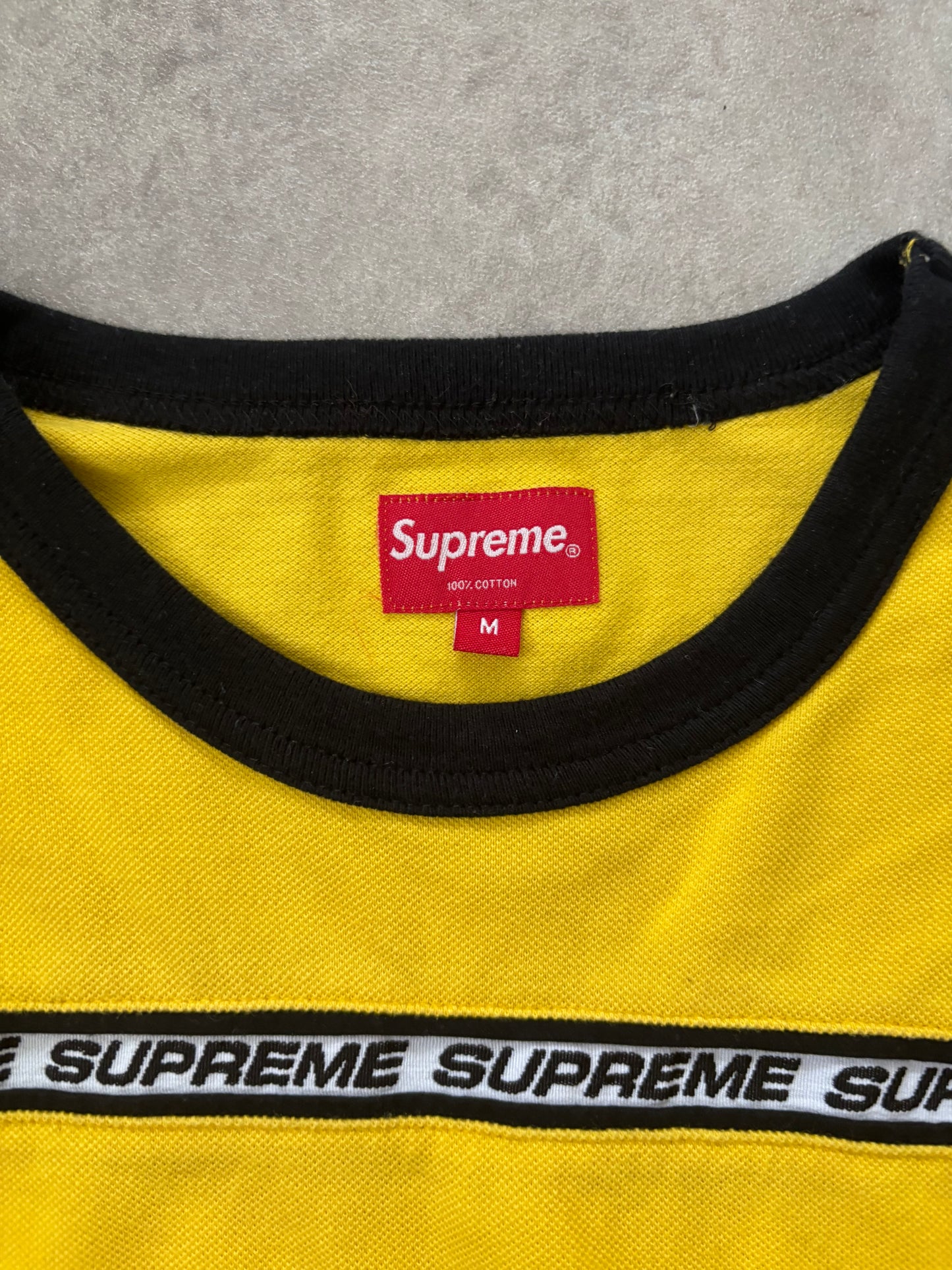Supreme Tape Stripe L/S Pique Top (Str. M)