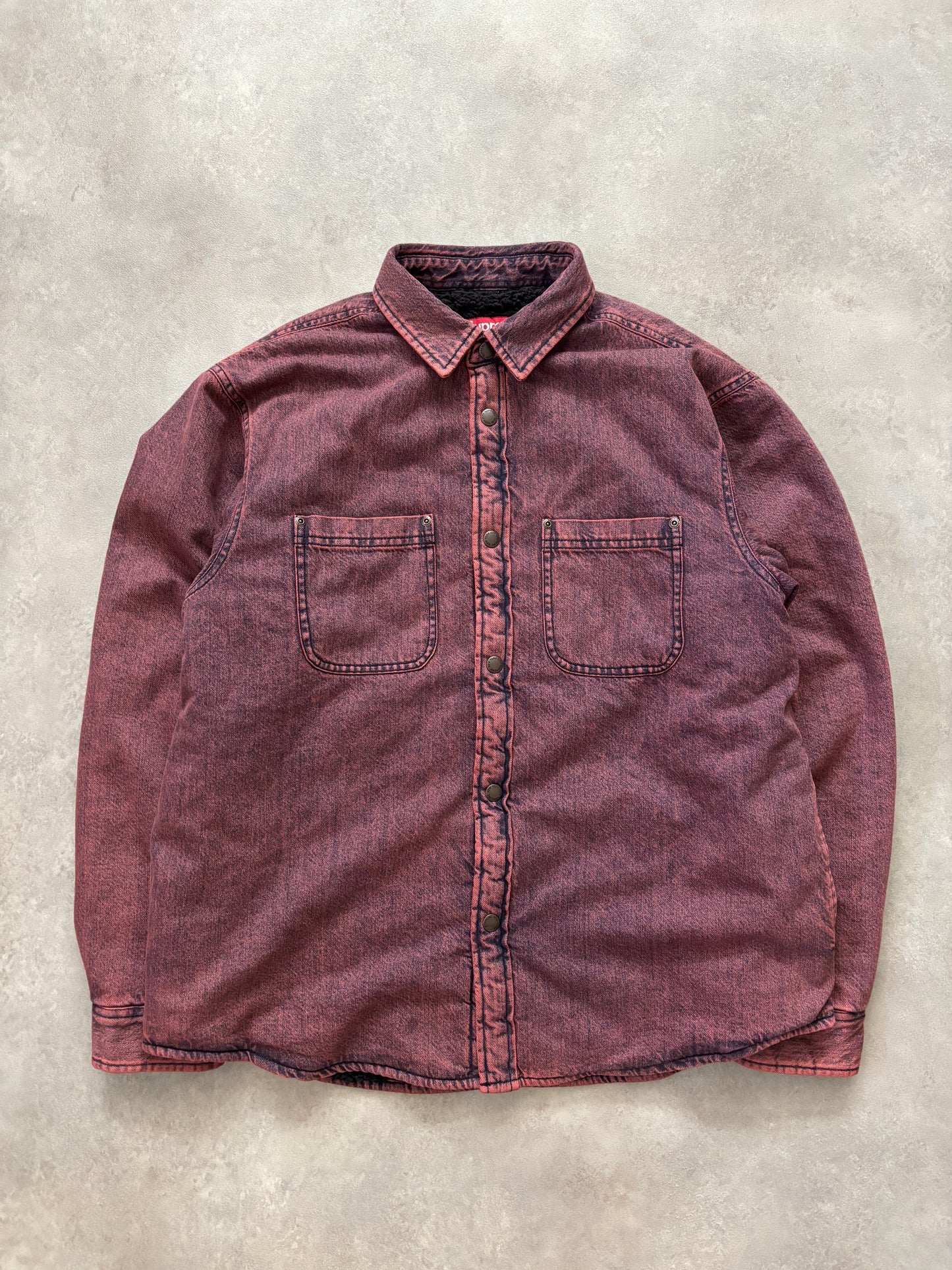 Supreme Shearling Lined Denim Work Shirt (Str. M)