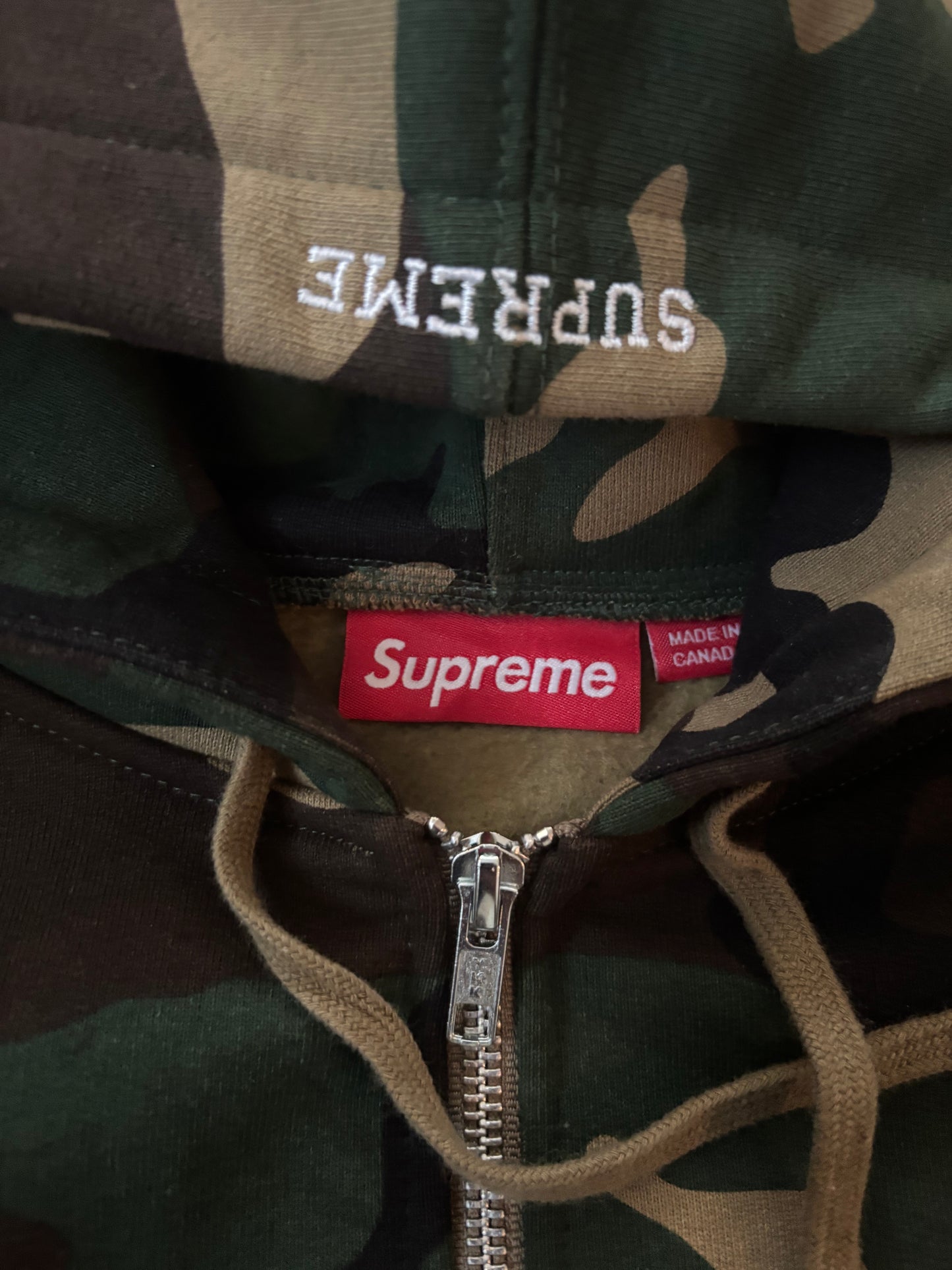 Supreme S Logo Zip Up Hooded Sweatshirt  (Str. M)