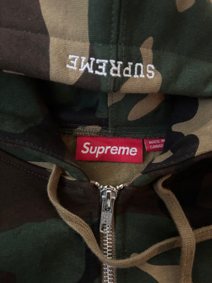 Supreme S Logo Zip Up Hooded Sweatshirt  (Str. M)
