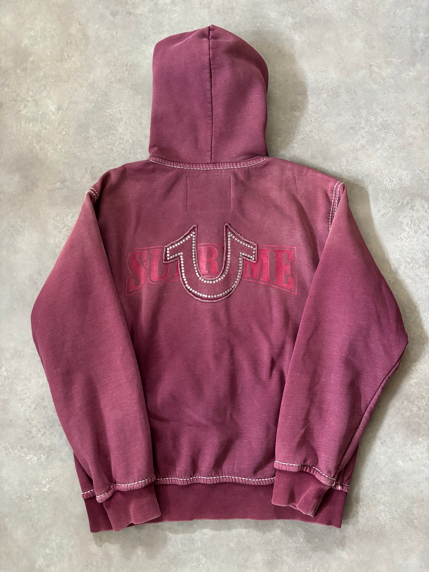 Supreme True Religion Zip Up Hooded Sweatshirt (Str. M)
