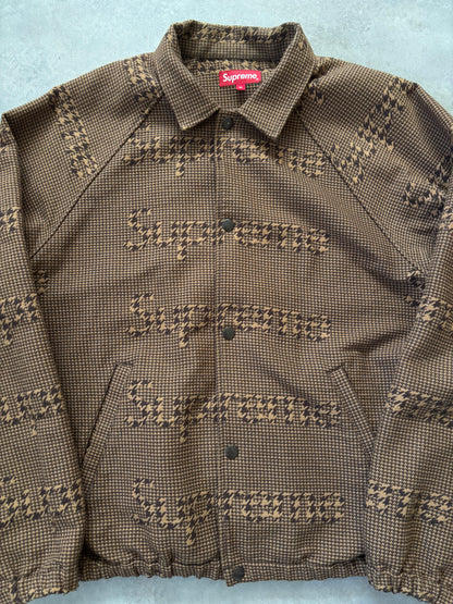 Supreme Houndstooth Logos Snap Front Jacket (Str. M)