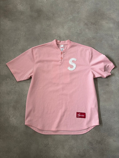 Supreme S Logo Baseball Henley (Str. M)