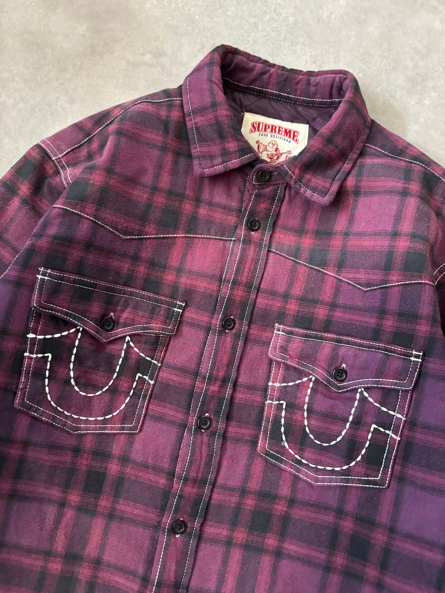Supreme True Religion Quilted Lined Plaid Flannel (Str. M)
