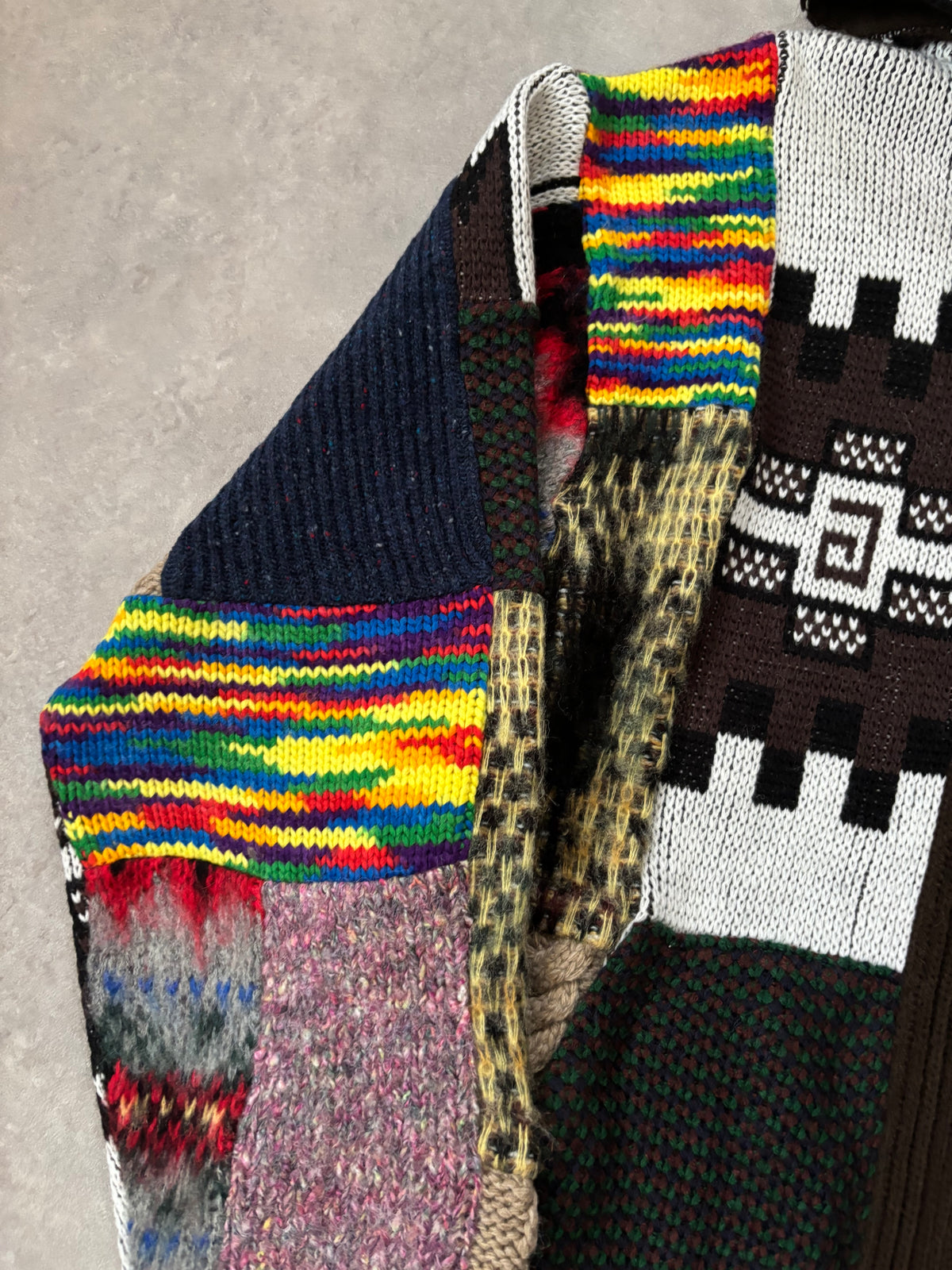 Supreme Patchwork Zip Up Hooded Sweater (Str. M)