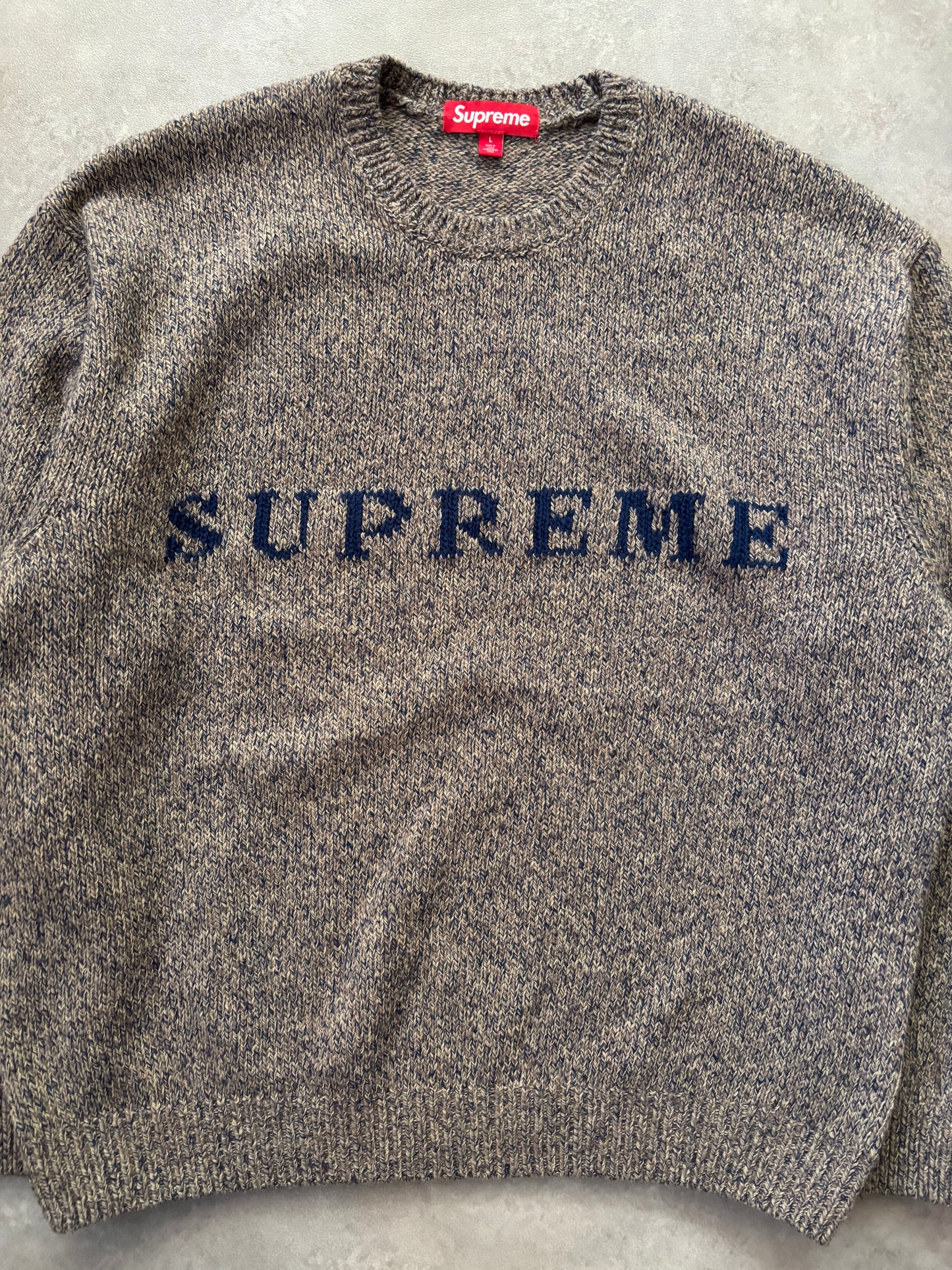 Supreme Contrast Logo Sweater (Str. L)