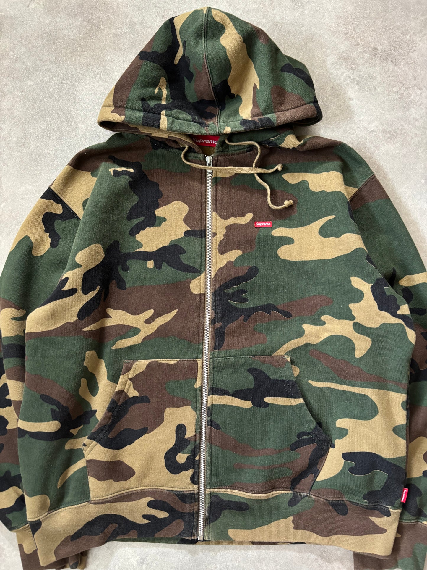 Supreme Small Box Zip Up Hooded Sweatshirt (Str. M)