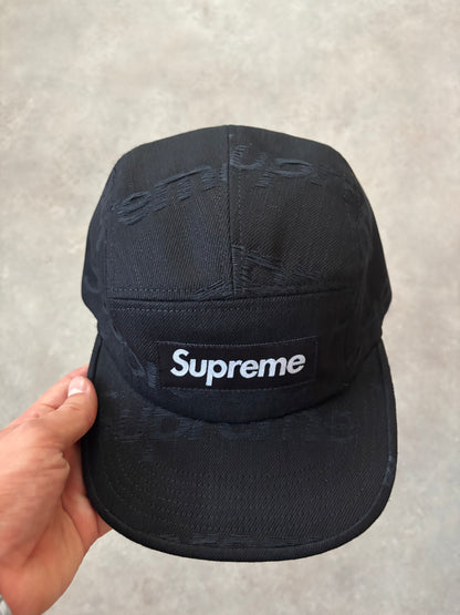 Supreme Jacquard Logos Denim Camp Cap