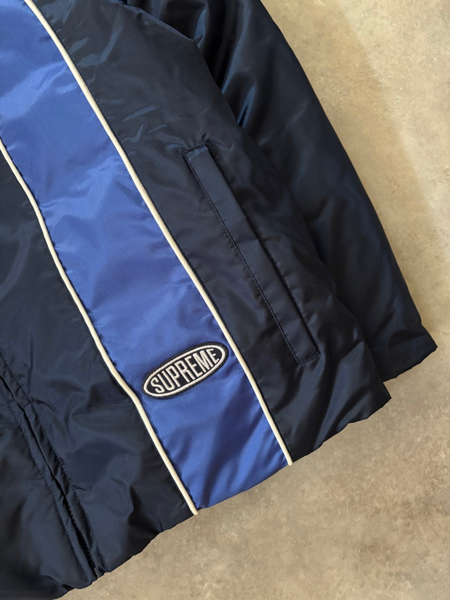 Supreme Stripe Puffer Jacket (Str. S)