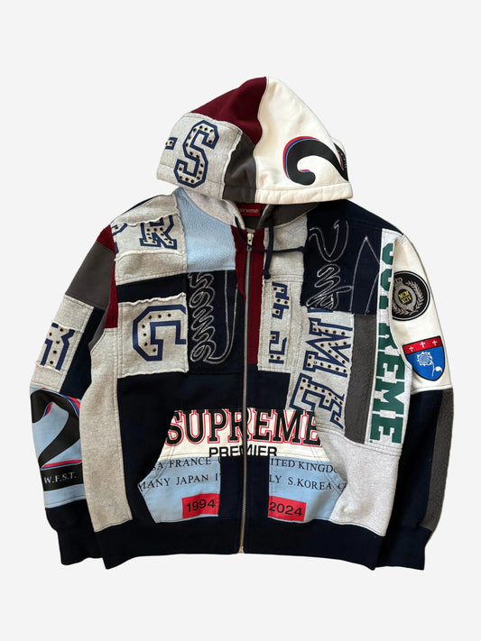 Supreme Patchwork Zip Up Hoodie (Str. S)