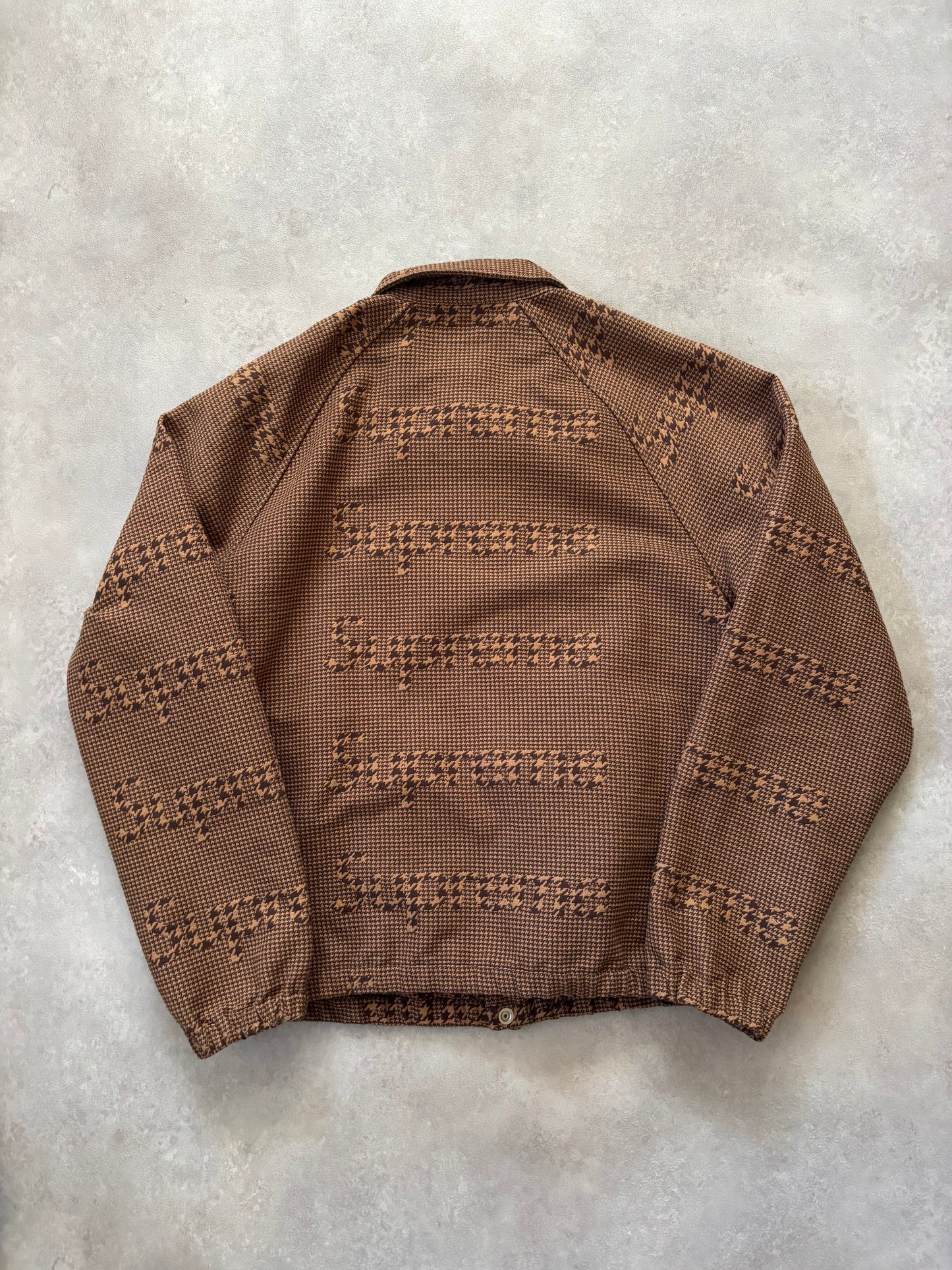 Supreme Houndstooth Logos Snap Front Jacket (Str. M)