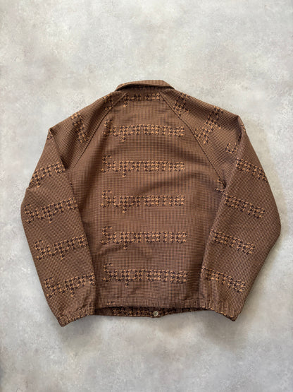 Supreme Houndstooth Logos Snap Front Jacket (Str. M)