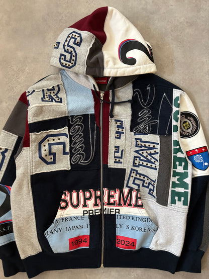 Supreme Patchwork Zip Up Hoodie (Str. S)