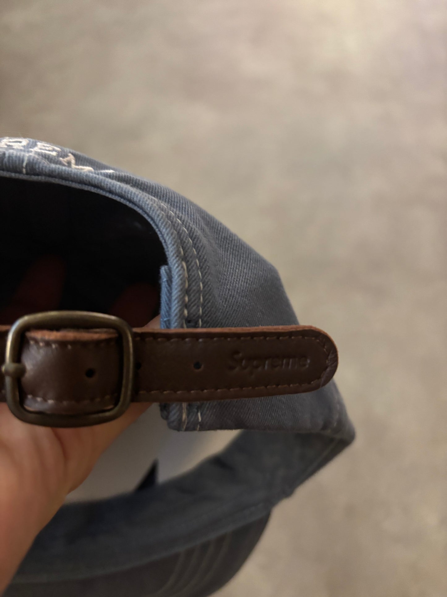 Supreme Distressed Script 6-Panel