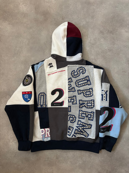 Supreme Patchwork Zip Up Hoodie (Str. S)