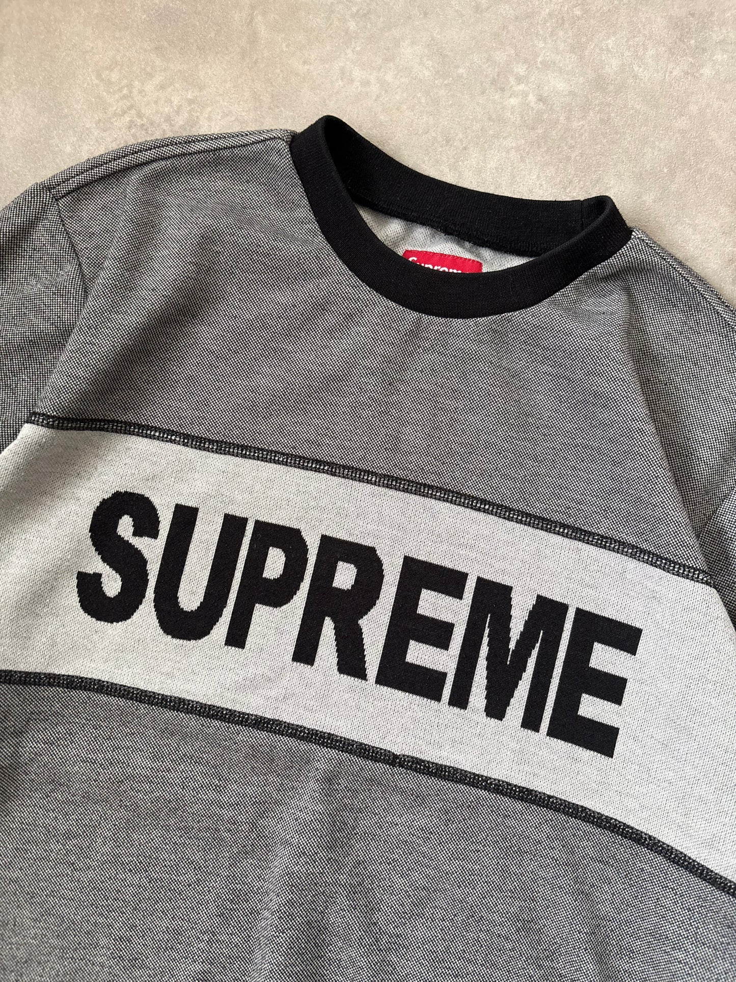 Supreme Tonal Stripe Logo Crewneck (Str. M)