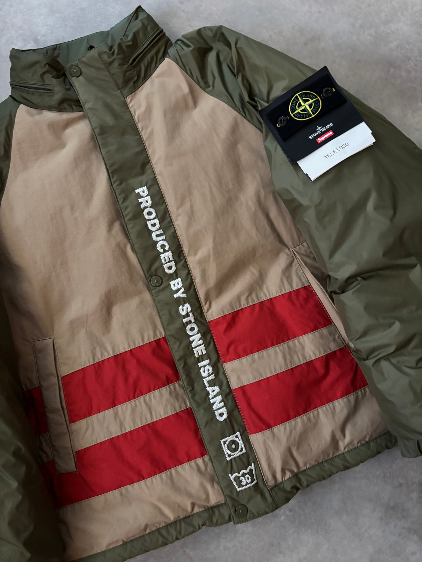 Supreme Stone Island Reversible Down Puffer Jacket  (Str. L)