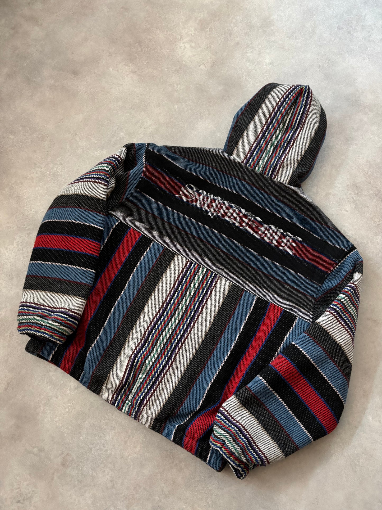 Supreme Woven Stripe Hooded Jacket (Str. M)