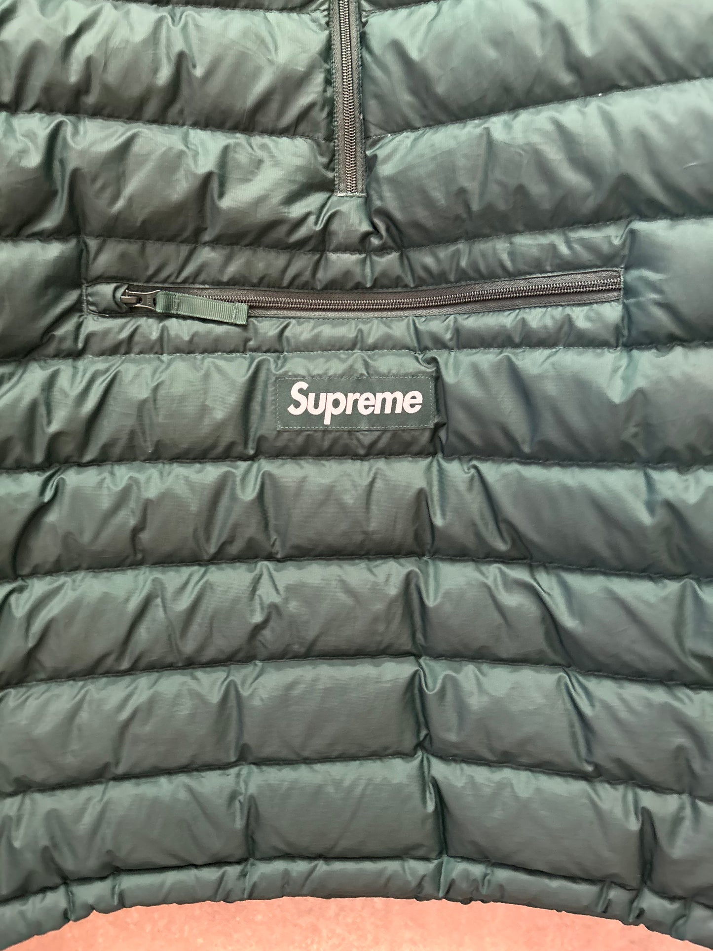 Supreme Micro Down Half Zip Hooded Pullover (Str. M)