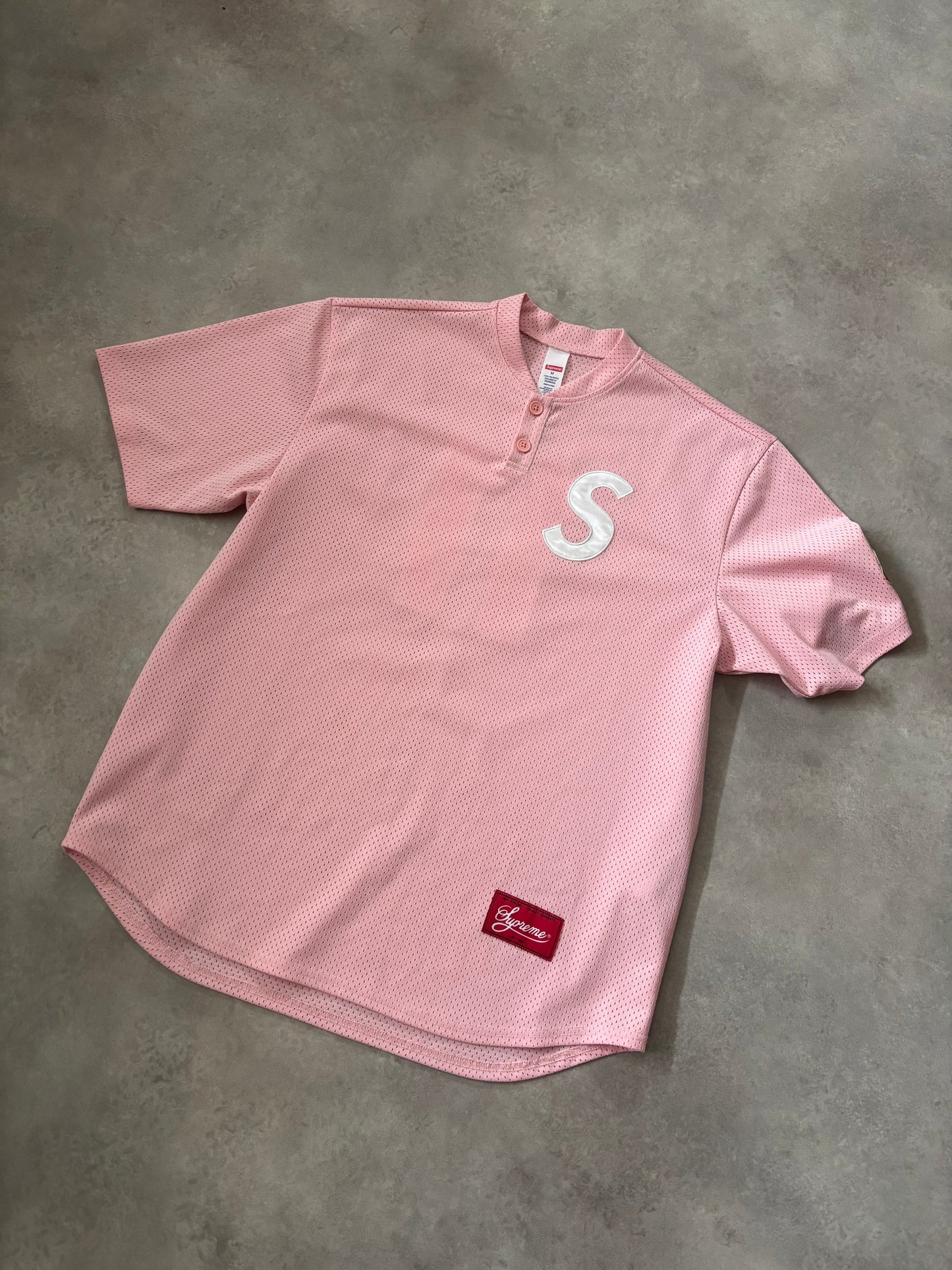 Supreme S Logo Baseball Henley (Str. M)