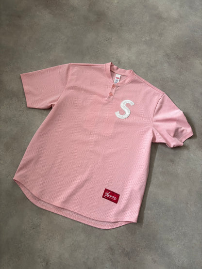 Supreme S Logo Baseball Henley (Str. M)