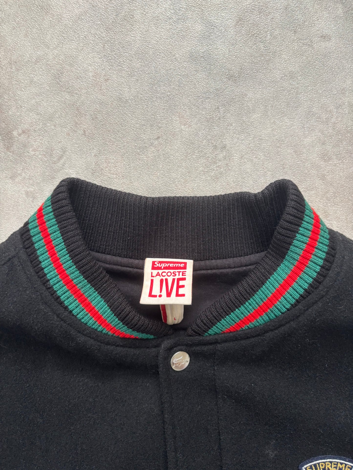 Supreme x Lacoste Wool Varsity Jacket (Str. L)