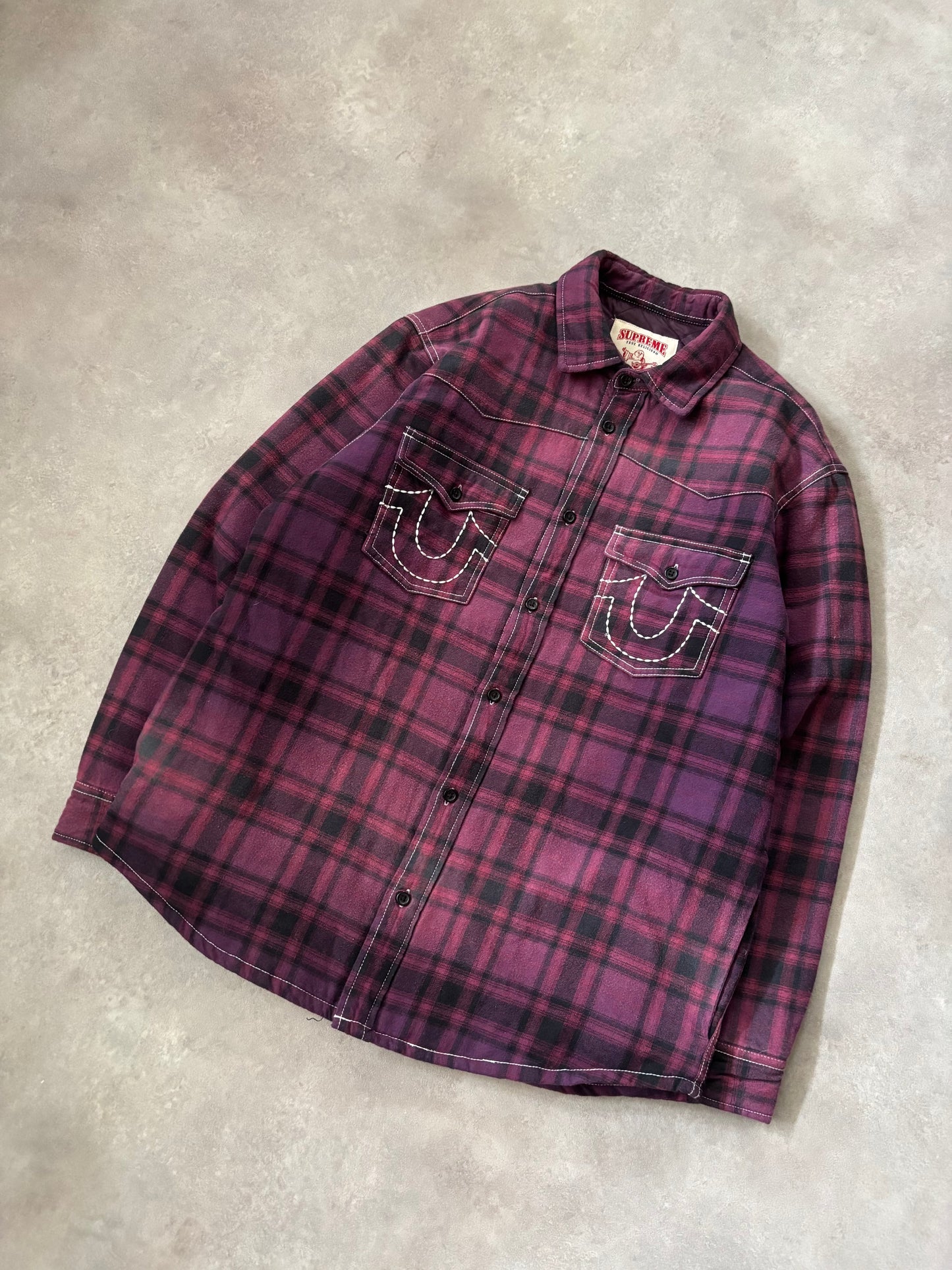 Supreme True Religion Quilted Lined Plaid Flannel (Str. M)