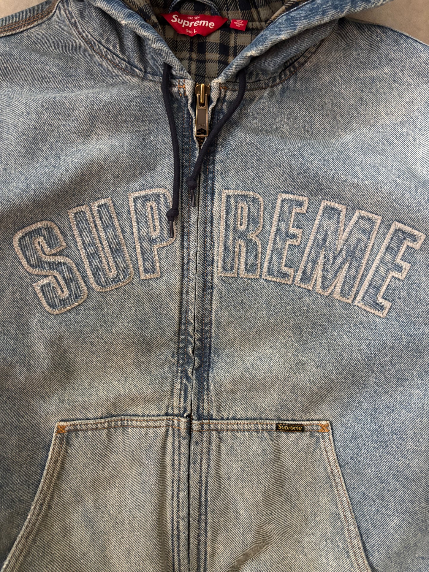 Supreme Reflective Arc Hooded Work Jacket (Str. L)