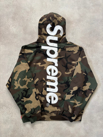 Supreme Satin Applique Hooded Sweatshirt (Str. M)