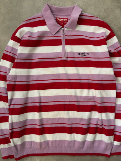Supreme Stripe Zip L/S Polo (Str. S)