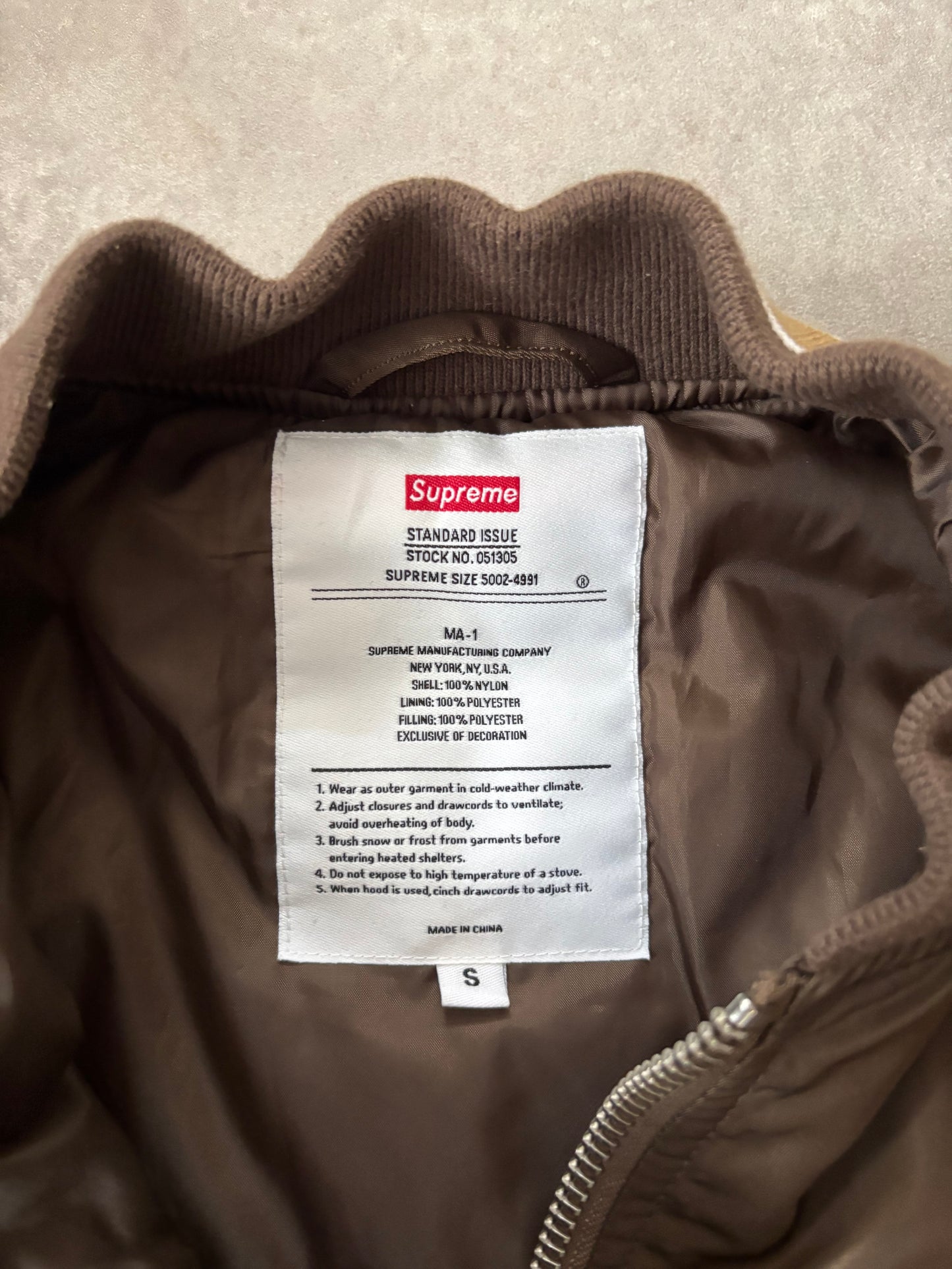 Supreme Second To None MA-1 Jacket (Str. S)