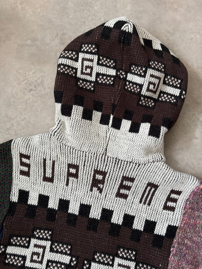 Supreme Patchwork Zip Up Hooded Sweater (Str. M)