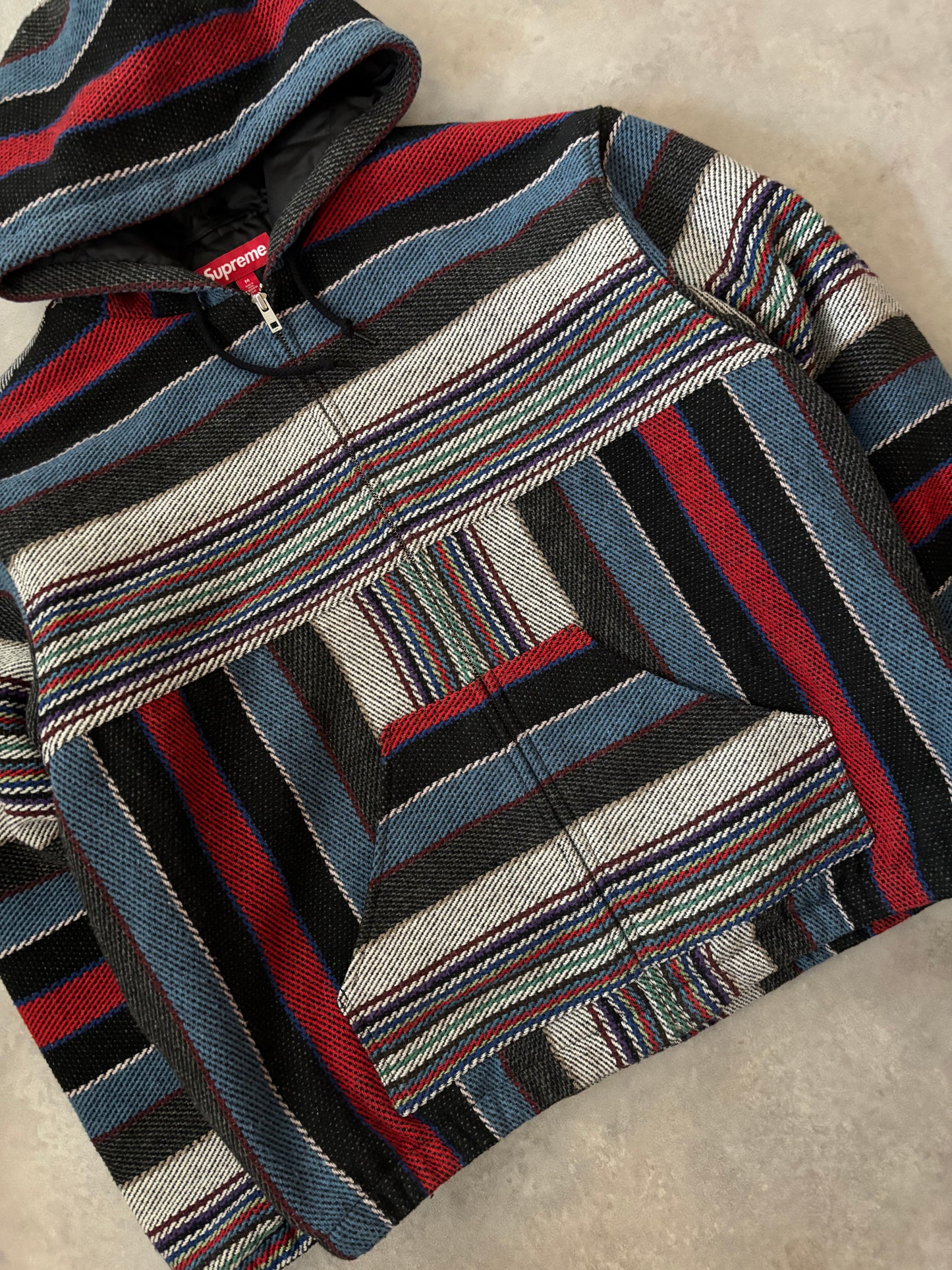 Supreme Woven Stripe Hooded Jacket (Str. M)
