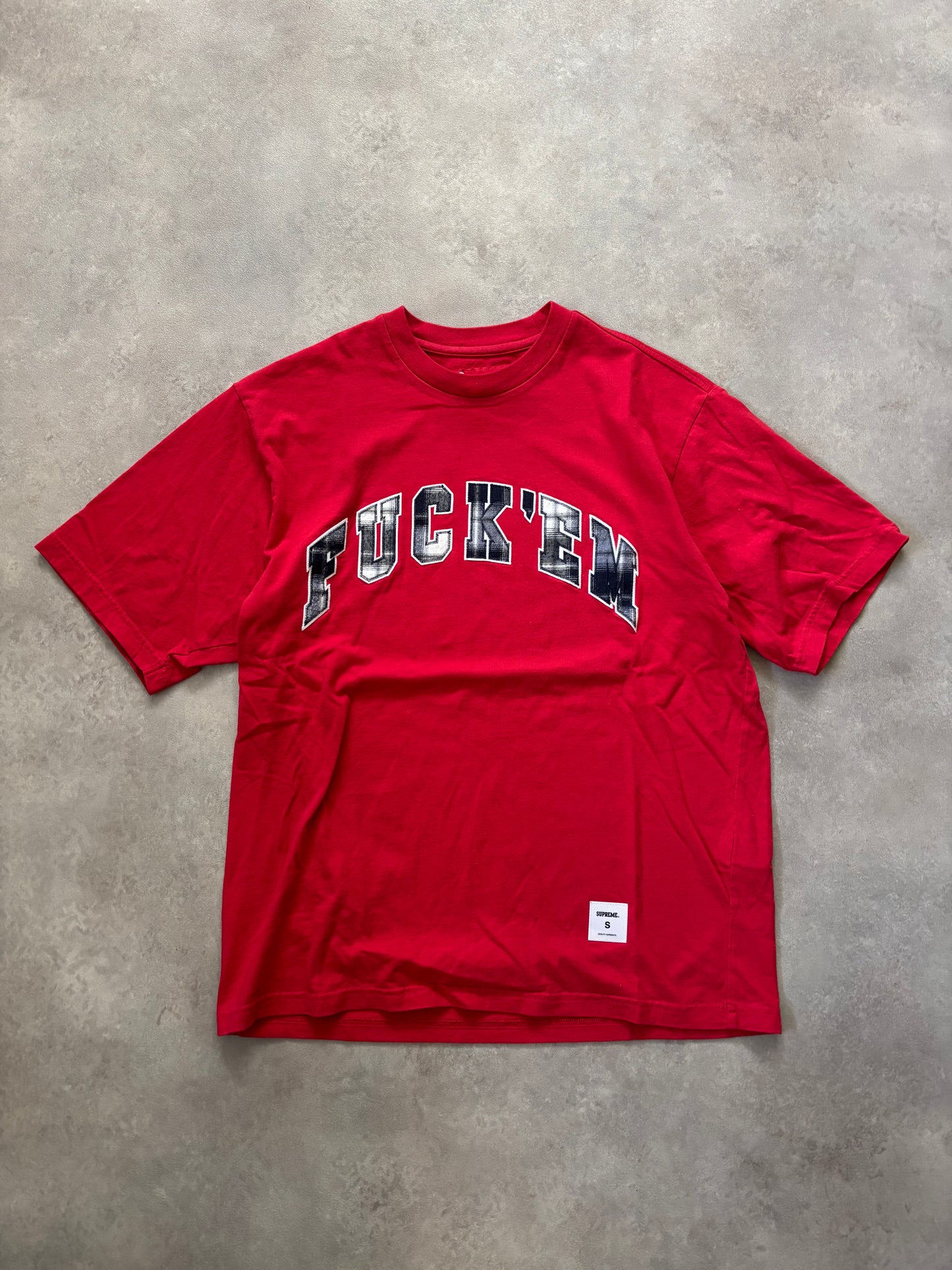 Supreme Fuck Em Plaid S/S Top (Str. S)