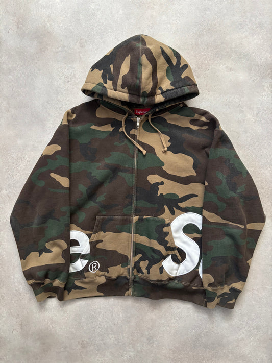 Supreme Big Logo Zip Up Hooded Sweatshirt (Str. M)