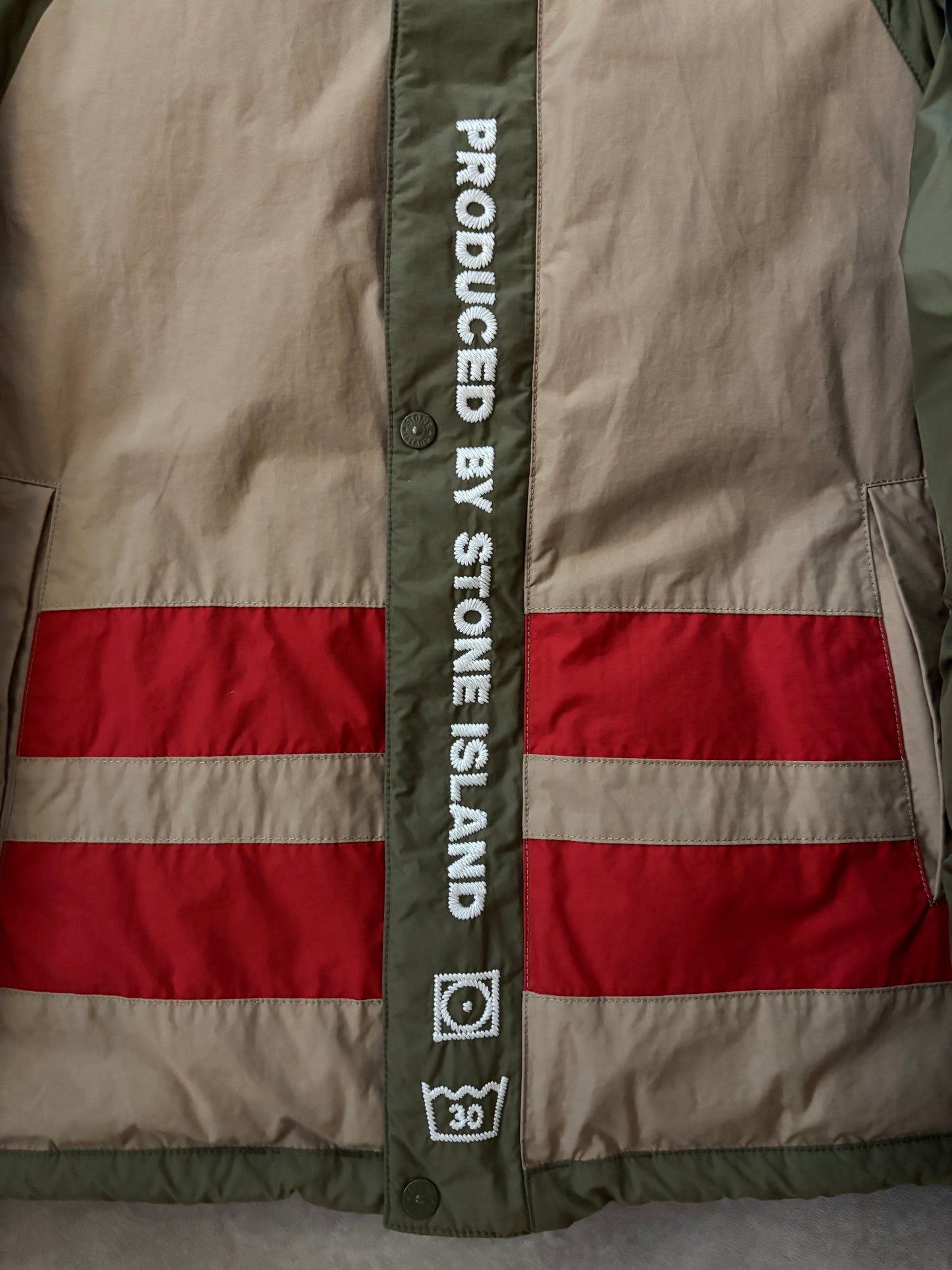 Supreme Stone Island Reversible Down Puffer Jacket  (Str. L)