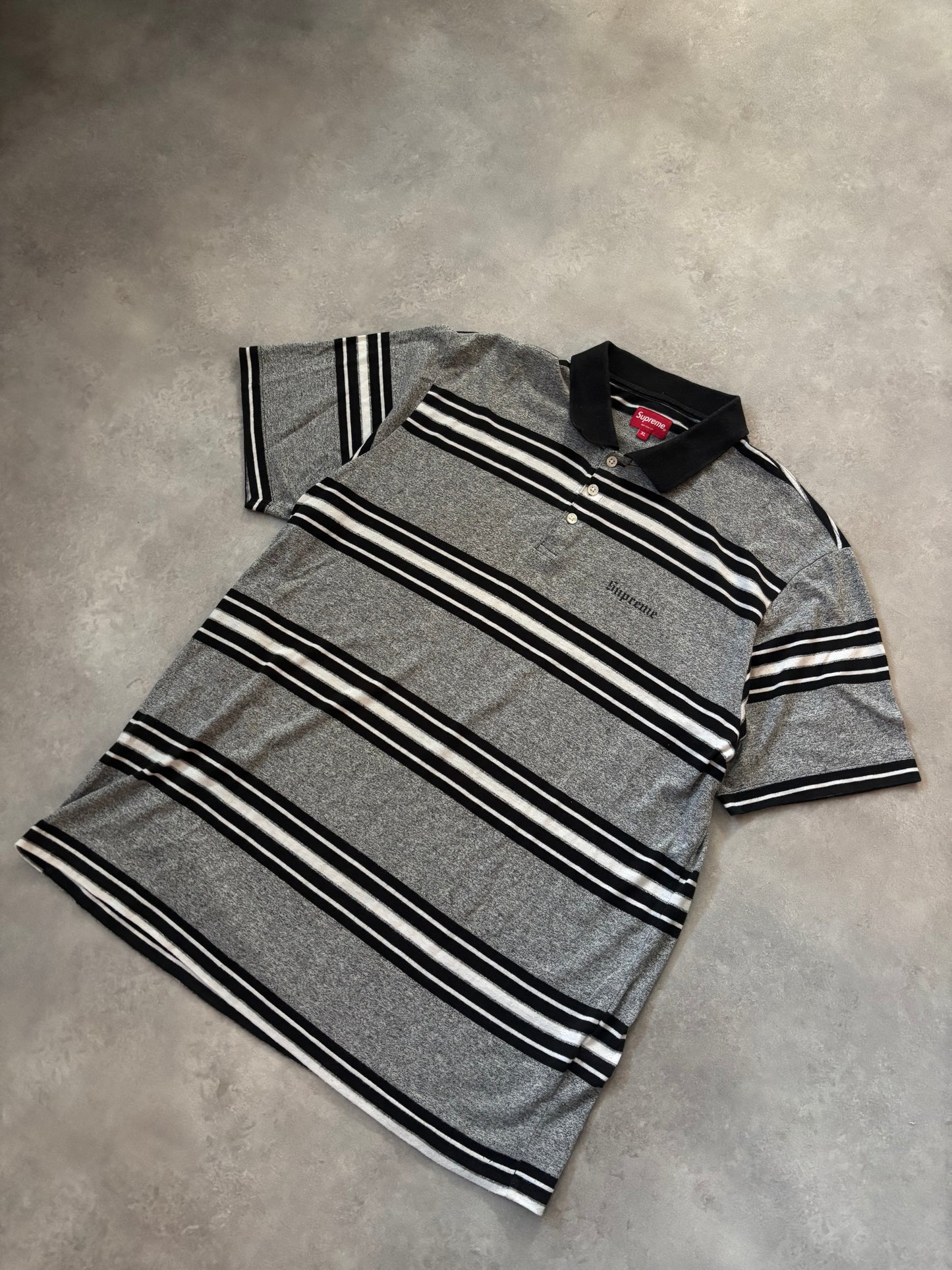 Supreme Heather Stripe Polo (Str. XL)